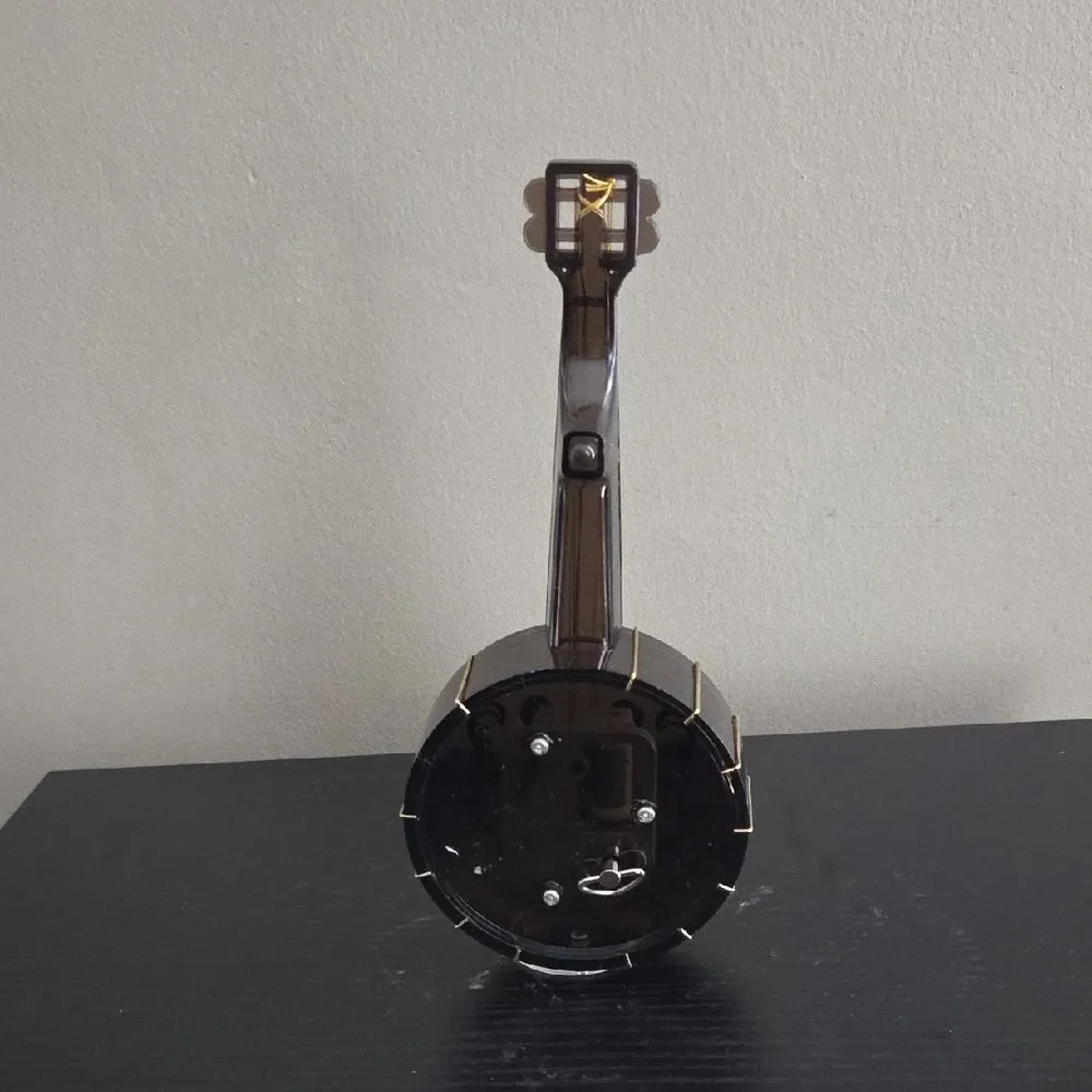 Decorative Black and Gold Banjo Figurine